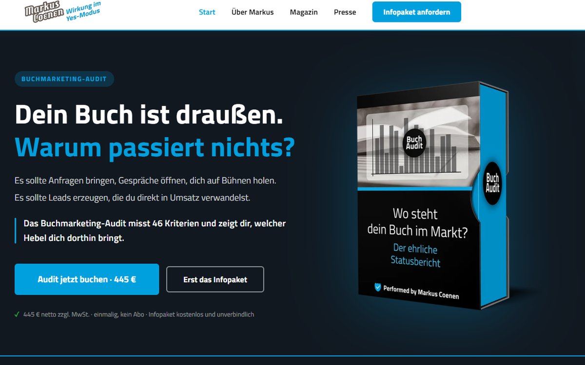 Buchmarketing-Audit – Markus Coenen